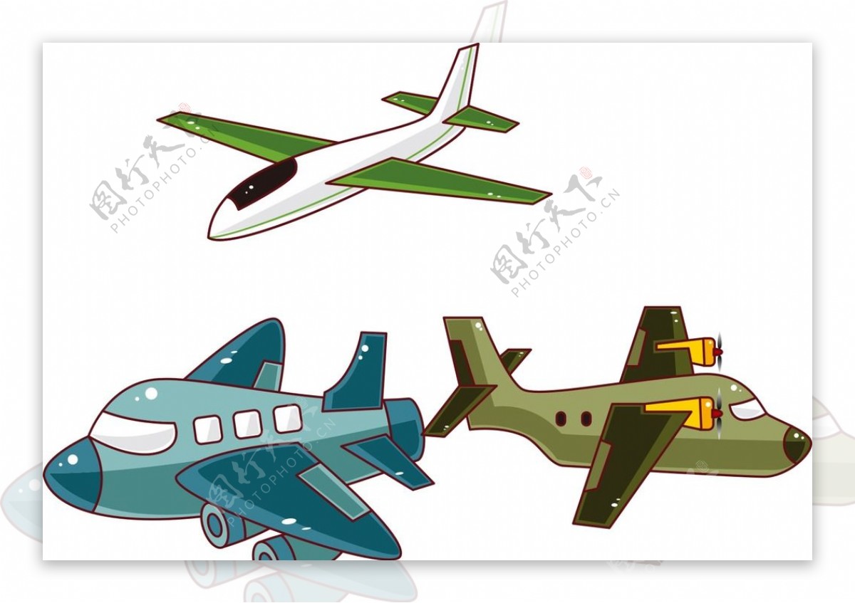 卡通飞机素材图片