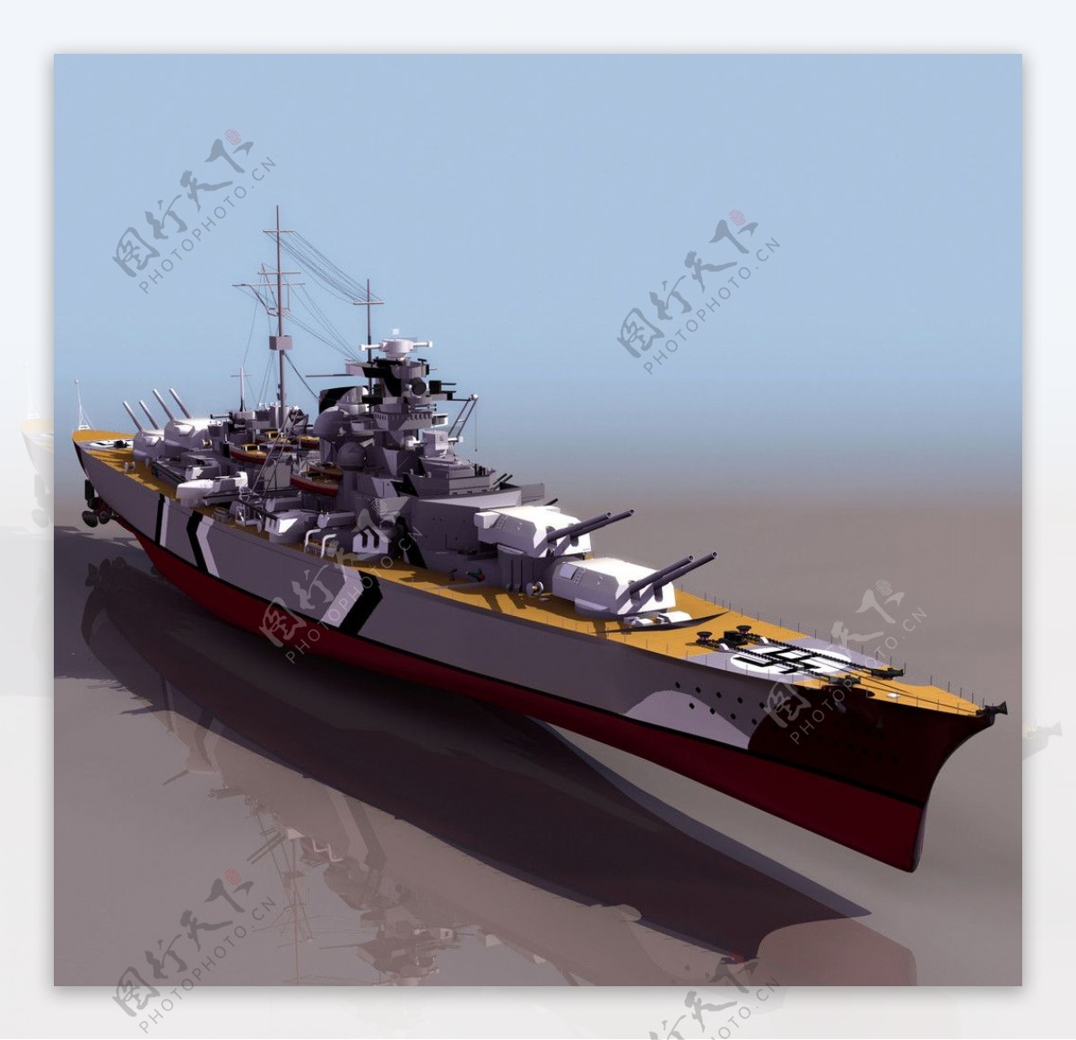 3D模型图库军事武器装备军舰图片