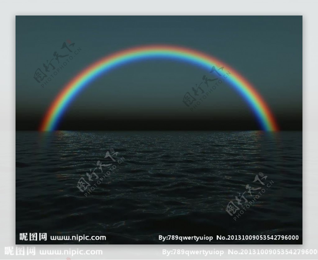 水上彩虹背景视频