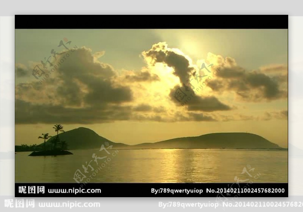 海岛风光风景画视频