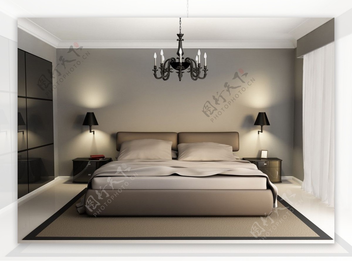 温馨卧室图片素材-编号08911693-图行天下