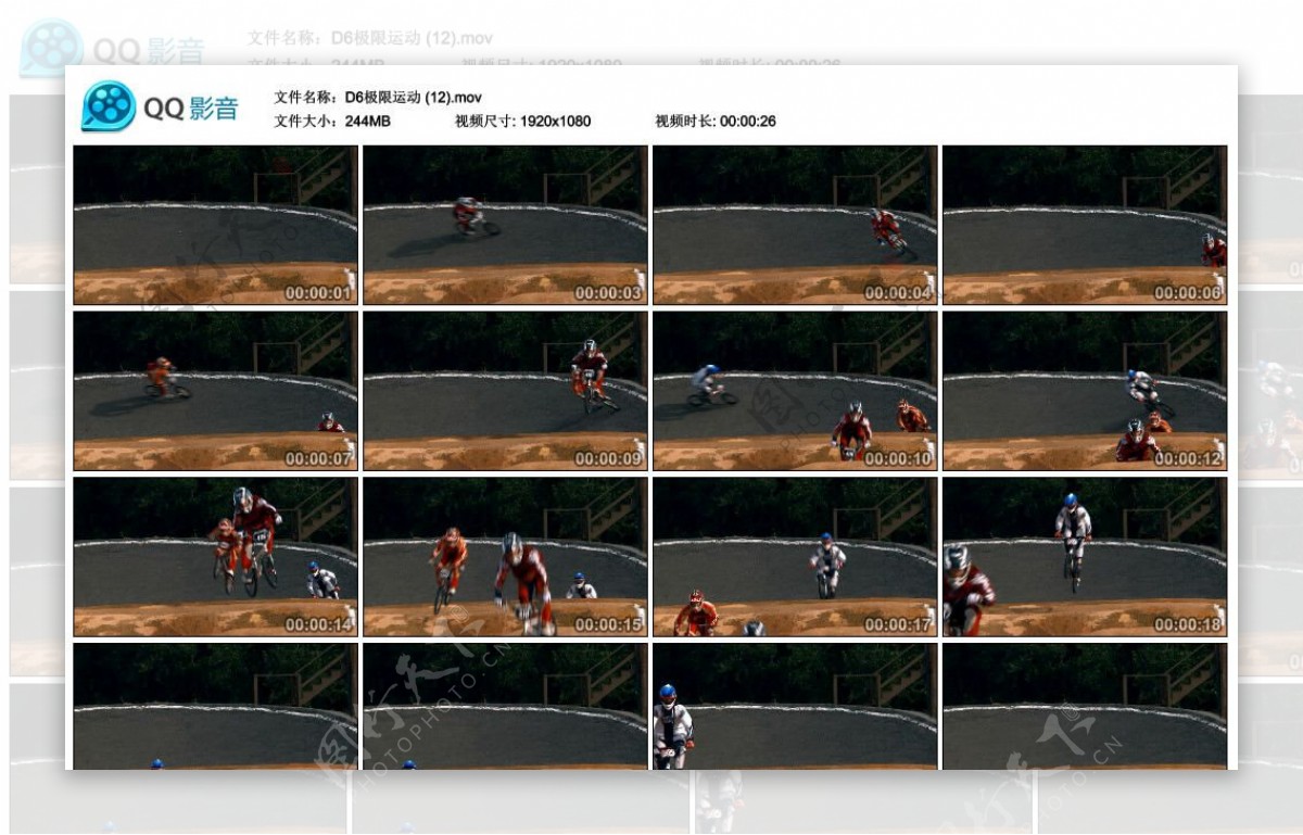 越野自行车比赛高清实拍视频素材