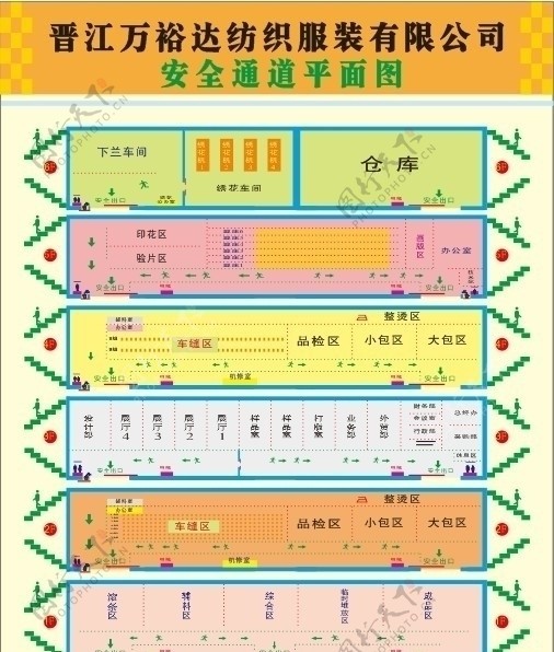 安全通道平面图图片