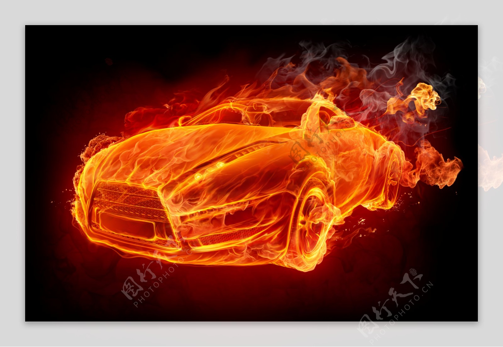 火光火焰汽车图片