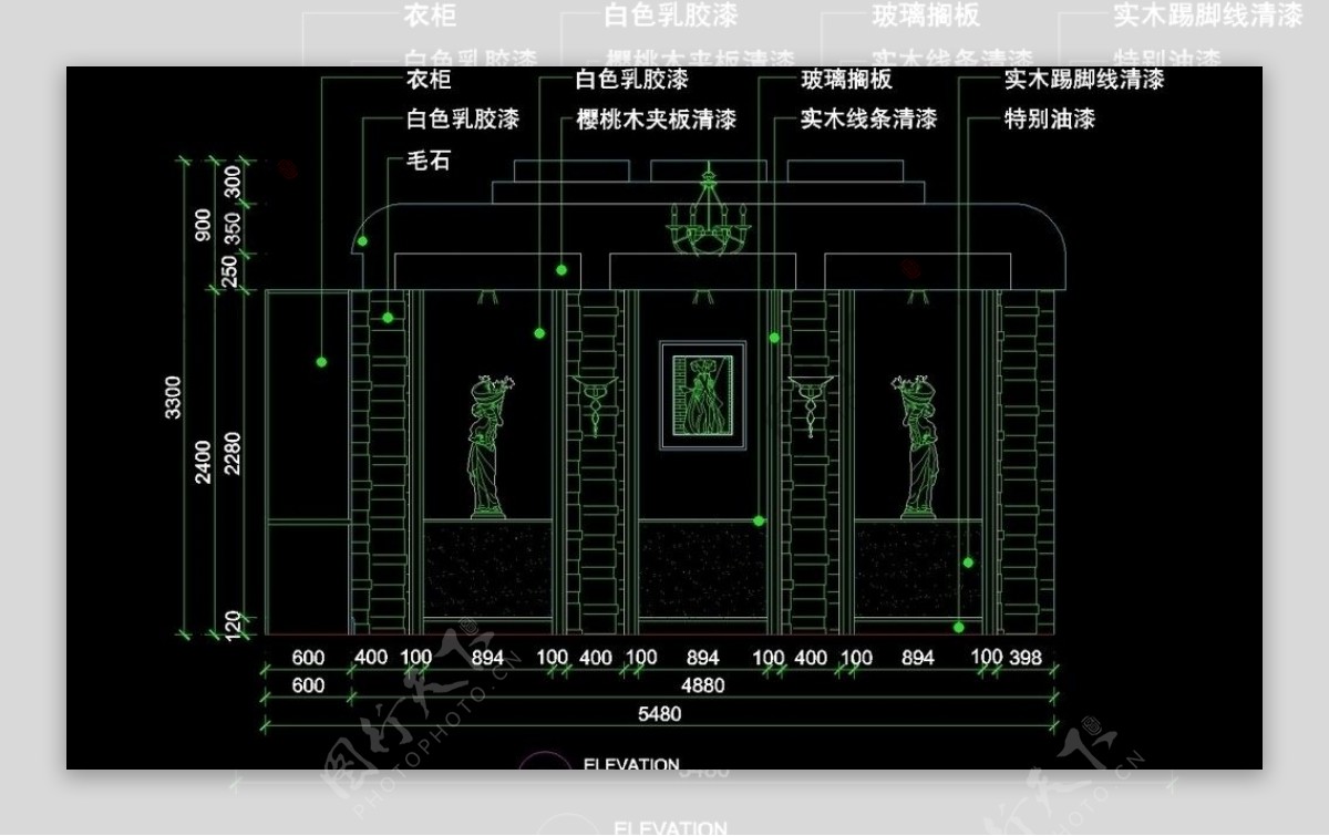 CAD餐厅设计素材图片