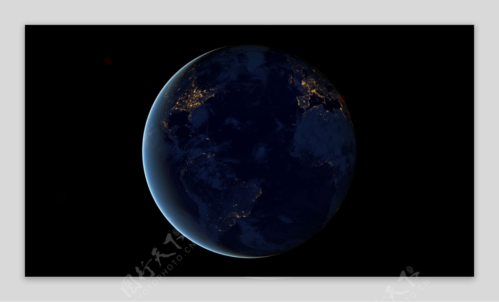 卫星实拍地球夜晚图片