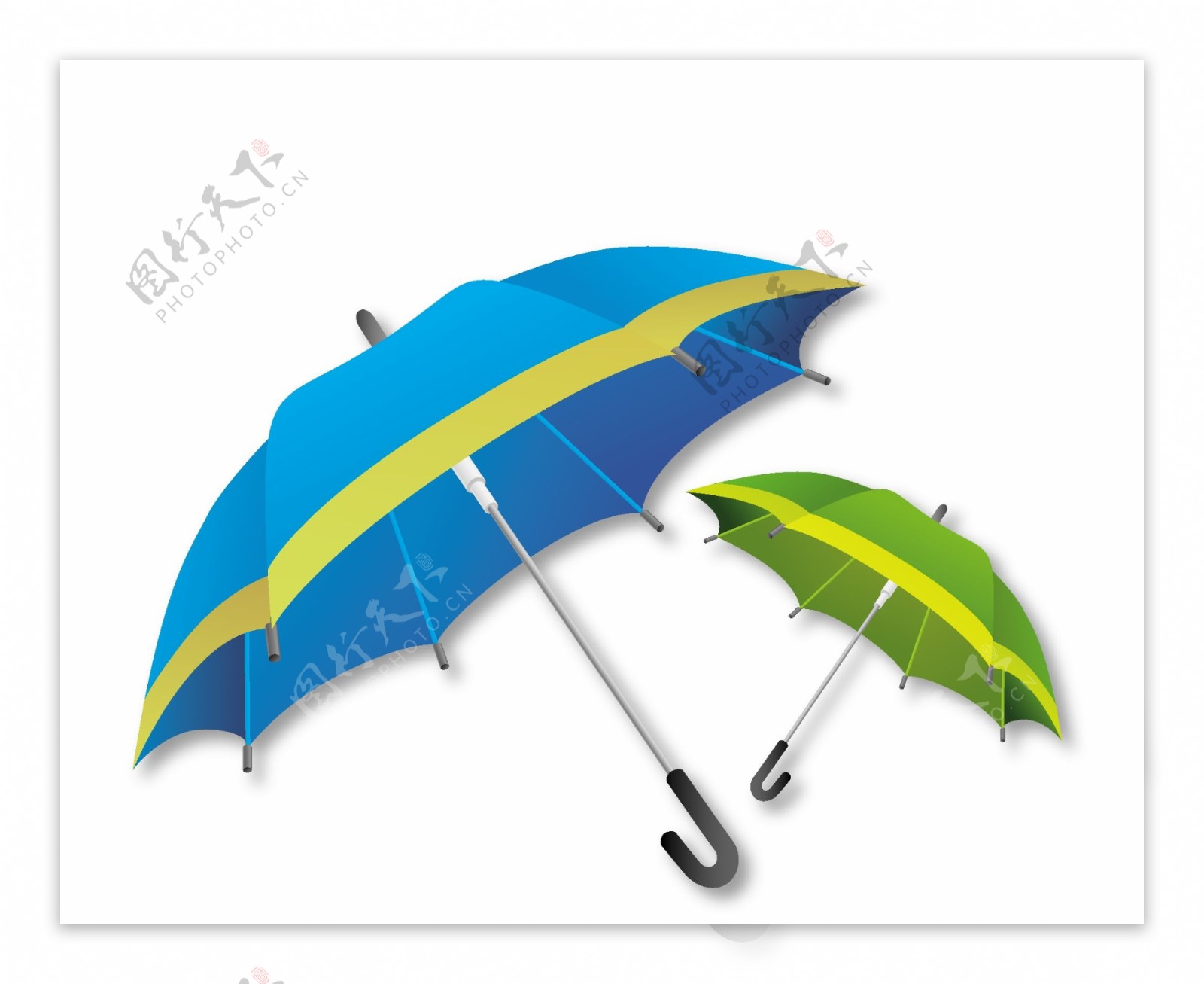 彩色雨伞矢量图图片