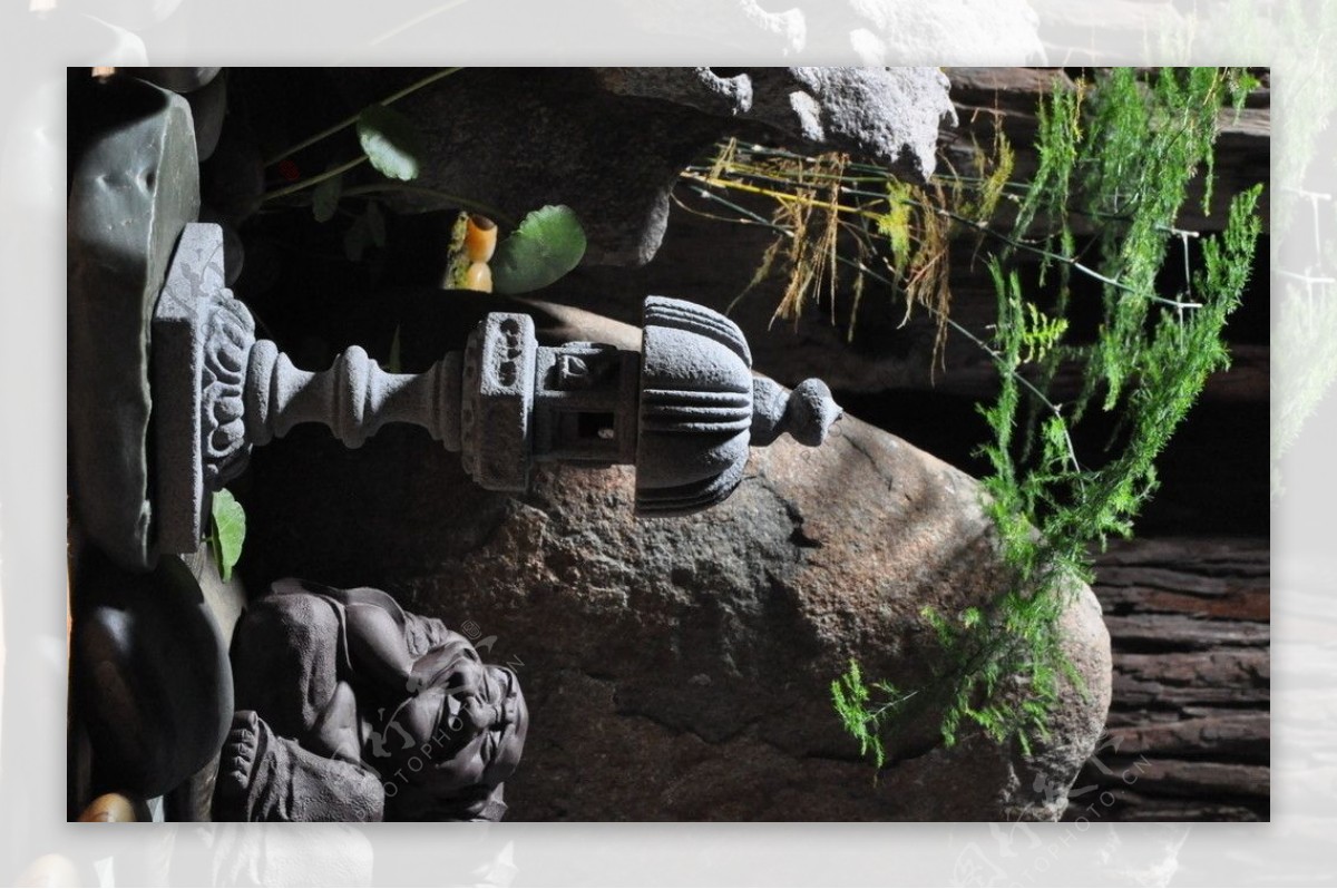 石雕茶艺文化摄影亭子图片