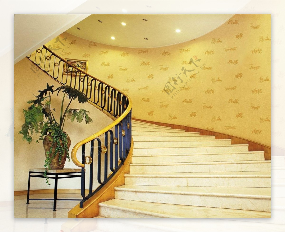 楼梯硅藻泥设计图片