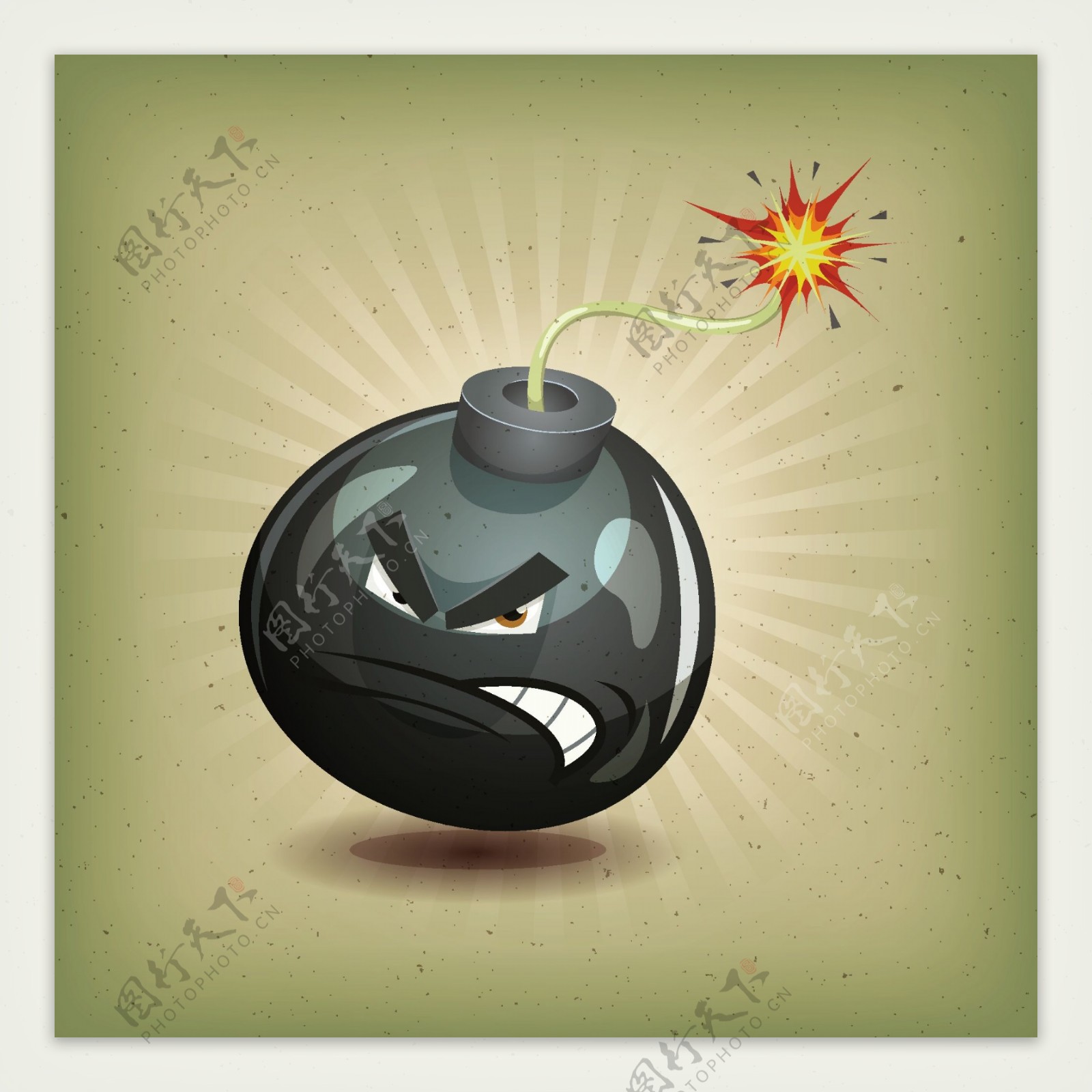 炸弹安全标志危险标图片