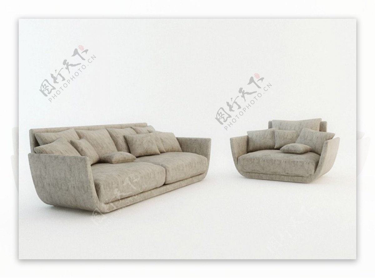 现代双人沙发图片