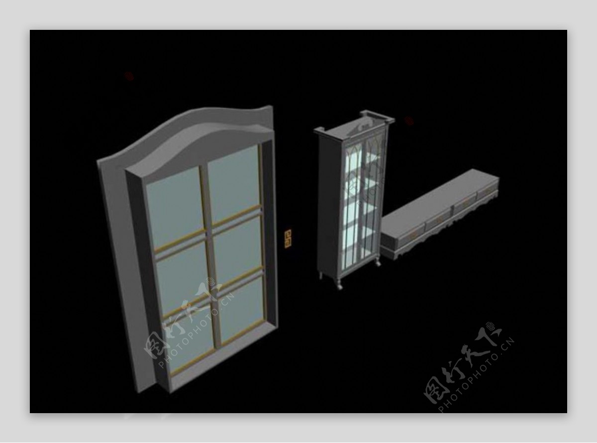 展示柜3d设计模型图片