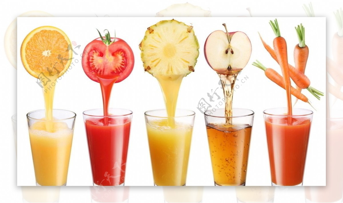 果汁与水果高清图片
