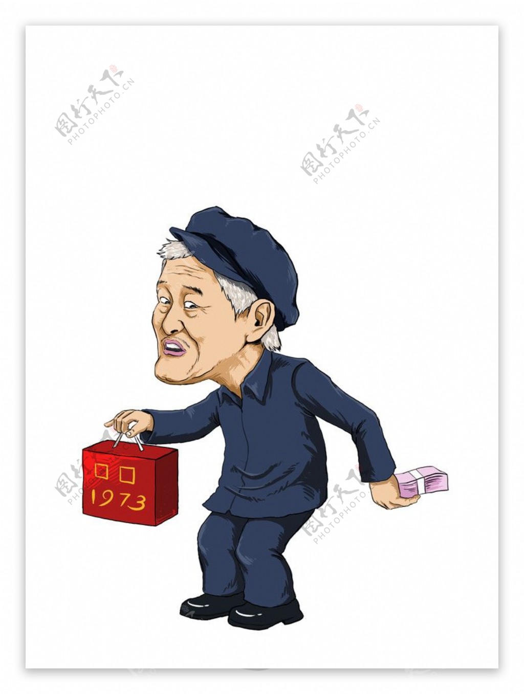赵本山-范伟-高秀敏卖拐卡通人物-欧莱凯设计网