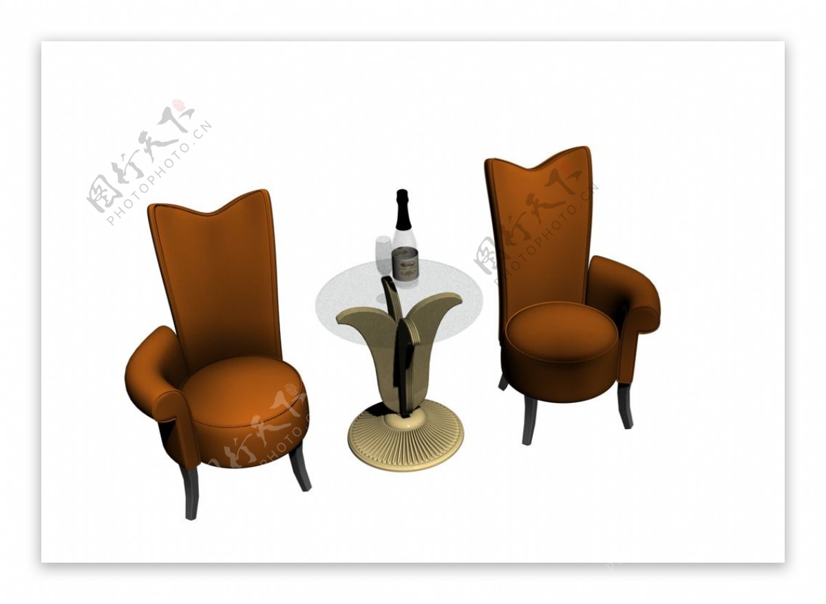 欧式椅子模型图片