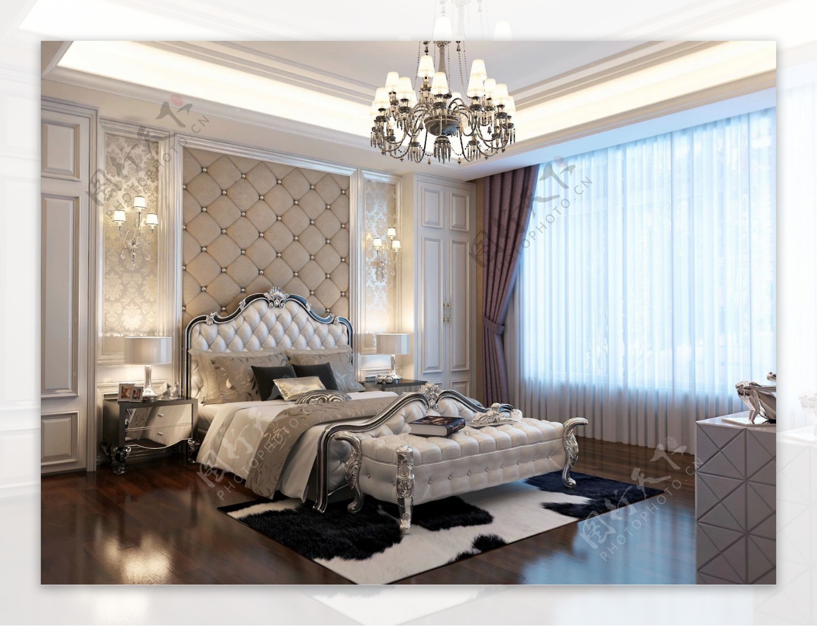 现代古典主义风格卧室图片