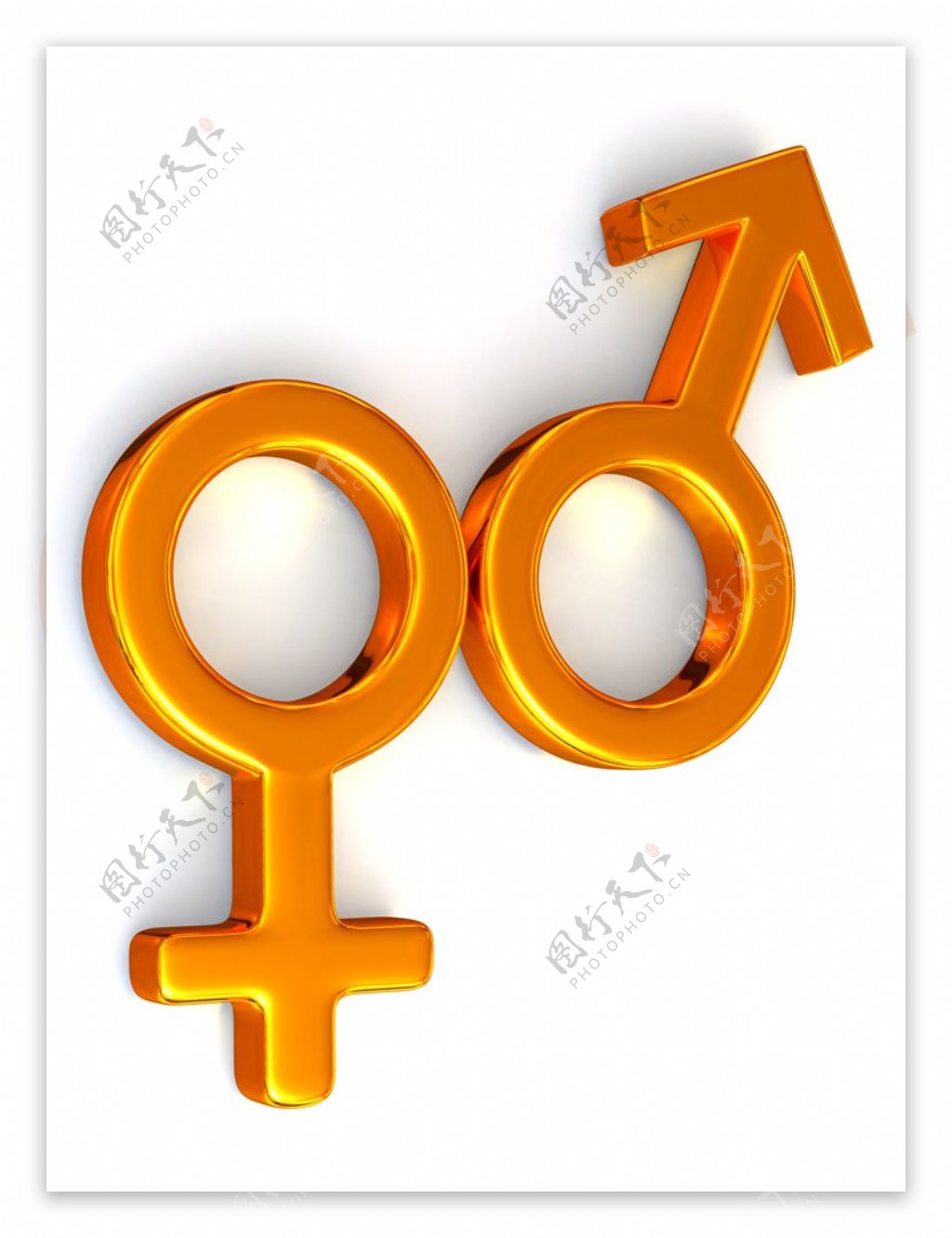 男女3D性别符号图片