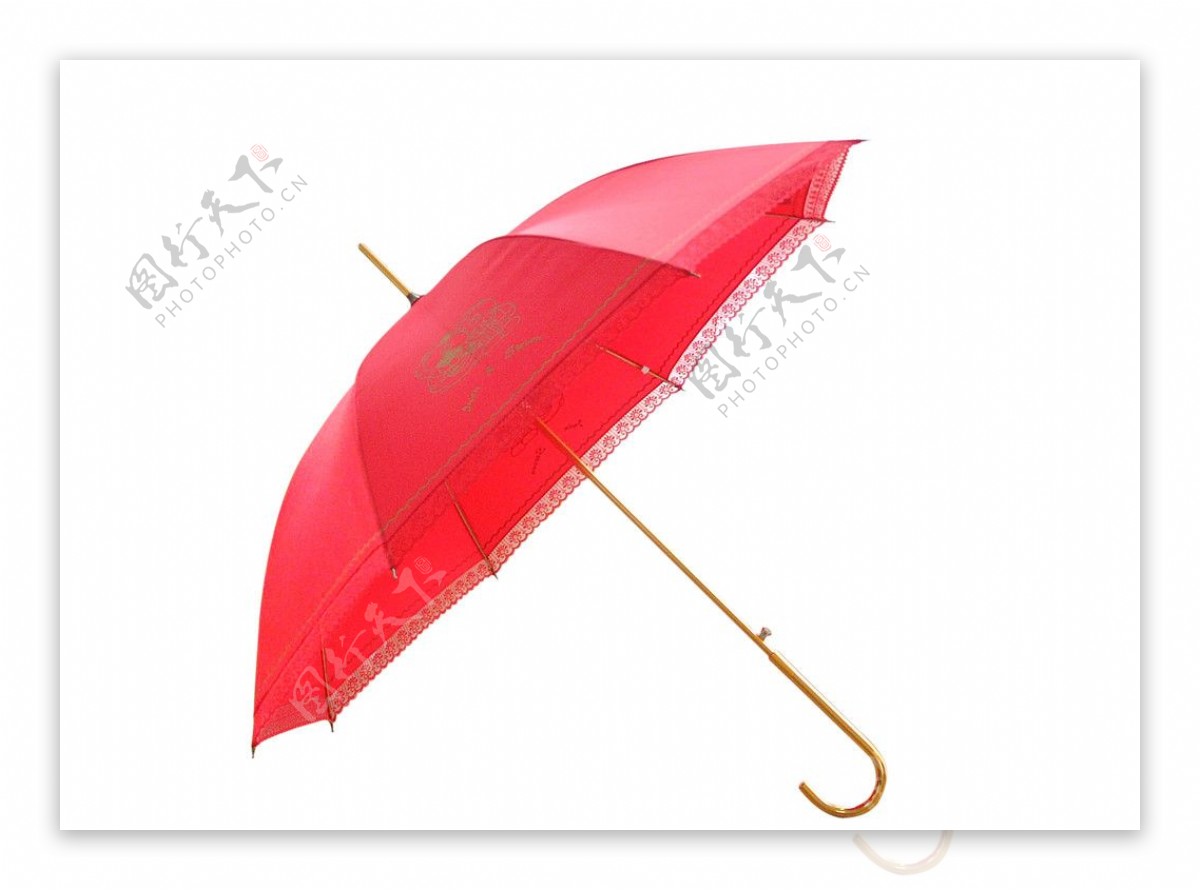 大红女式半自动伞图片