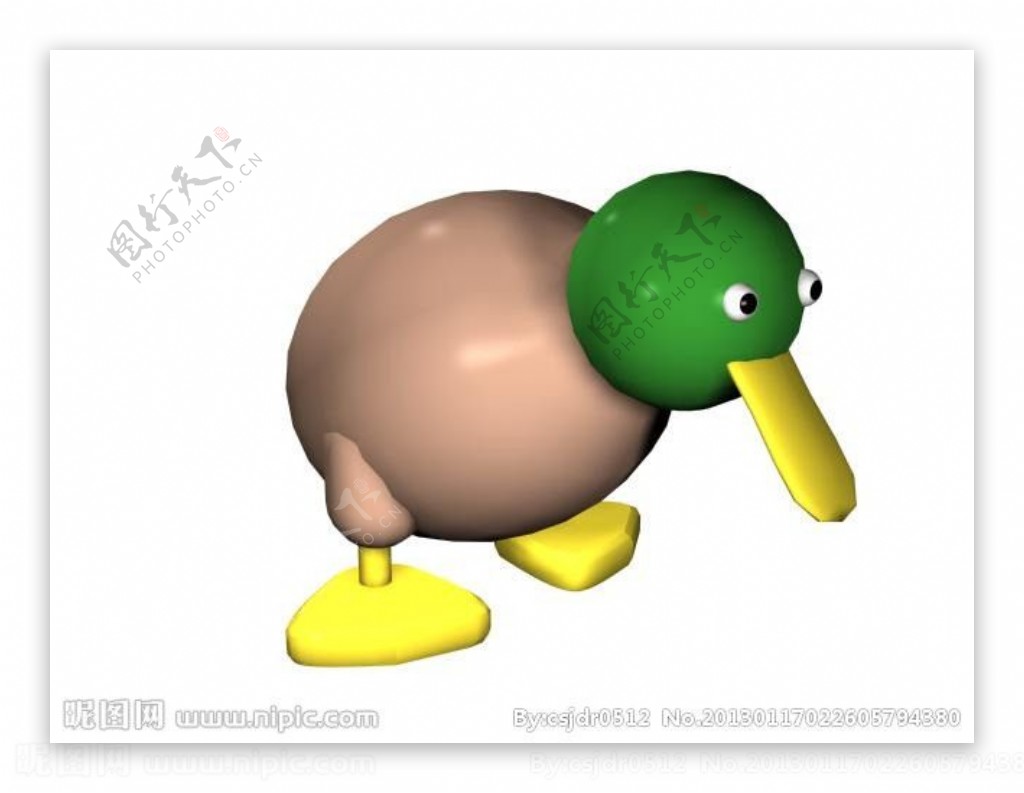 鸭子模型图片