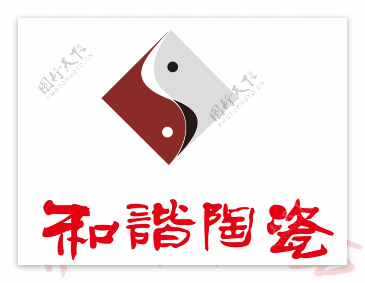 和谐陶瓷logo矢量图图片