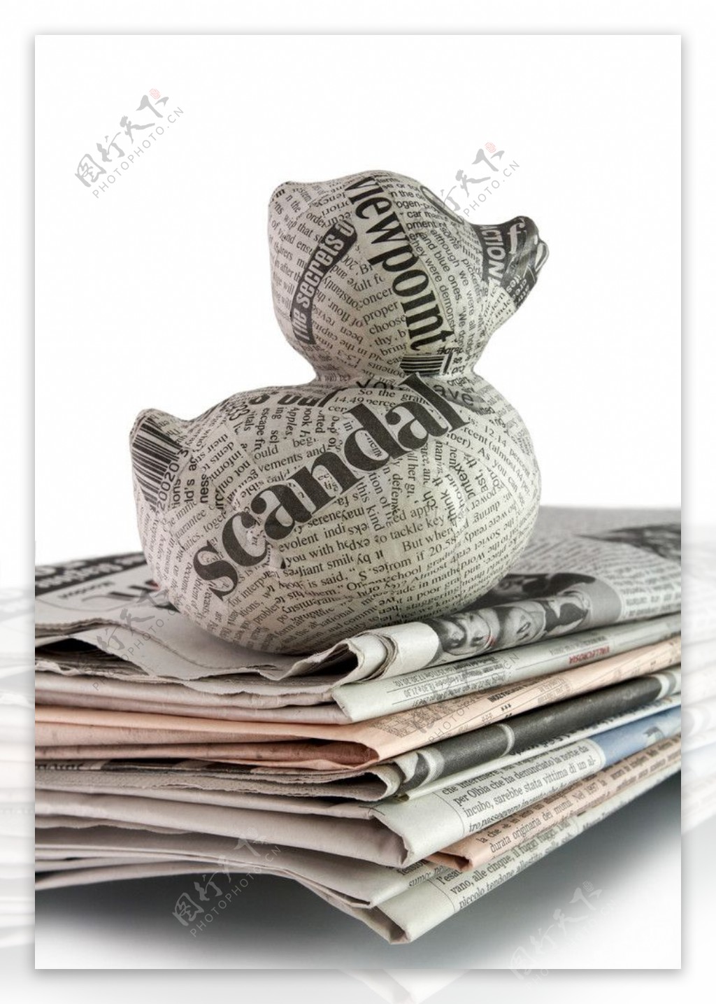 报纸折成的鸭子图片