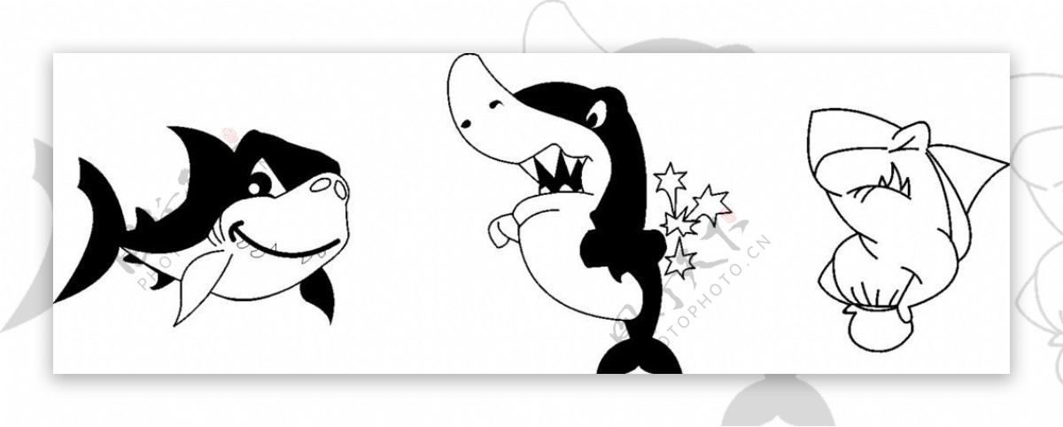 鯊魚卡通公仔图片