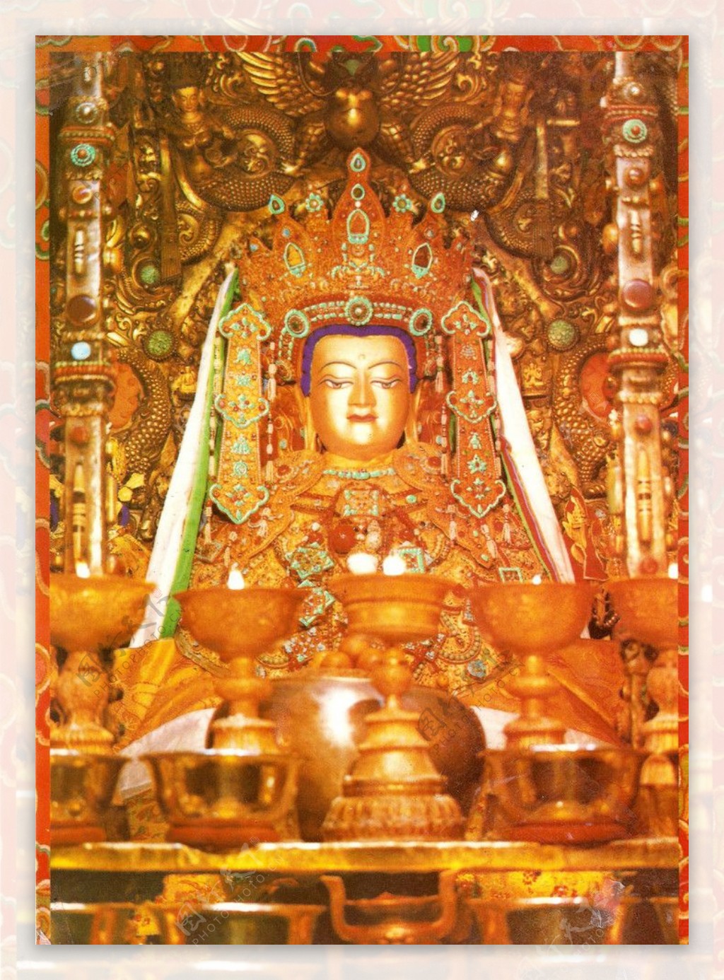 西藏日喀则班禅宗教扎什伦布寺信仰活佛喇嘛佛塔酥油灯21图片