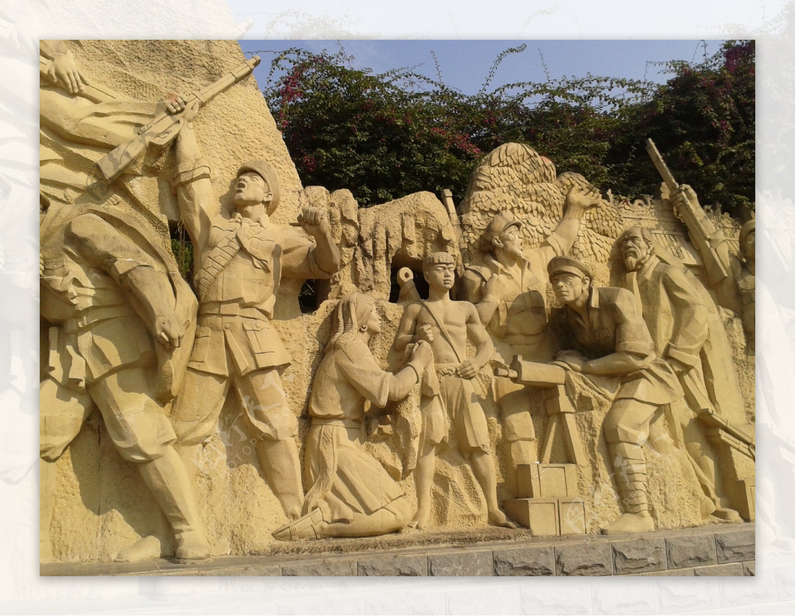农民起义石雕像图片