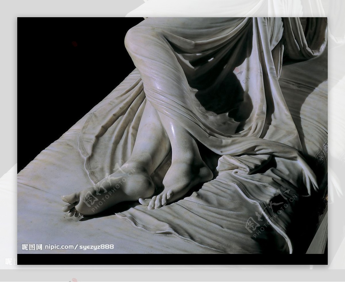 意卡诺瓦雕塑作品扮成维纳斯的博尔盖塞局部图片