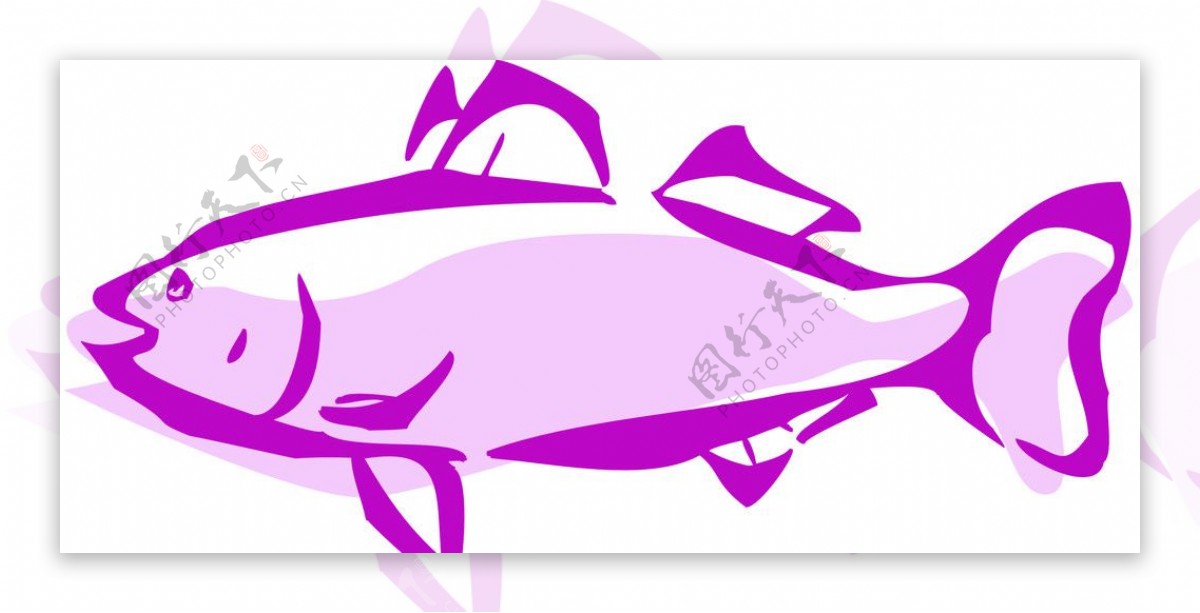 海鱼线条图片