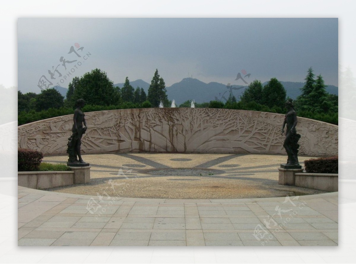 杭州花圃雕像图片