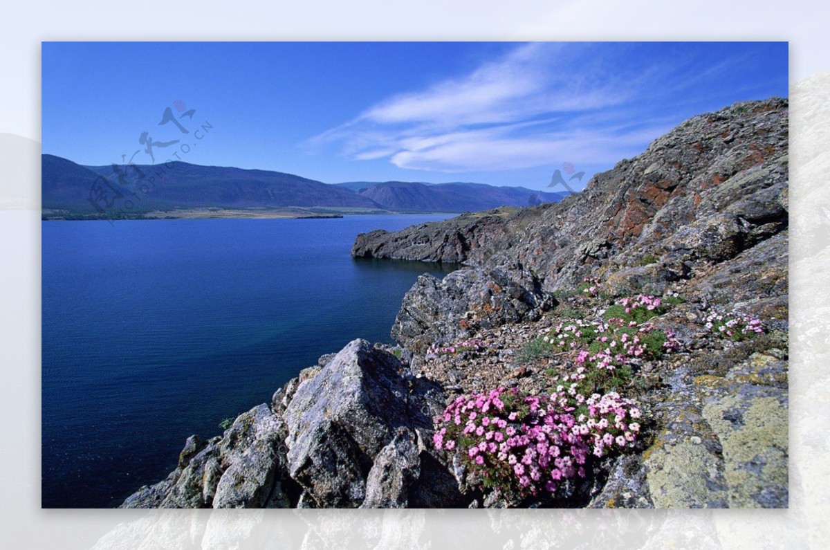 俄罗斯贝加尔湖石头海岸图片