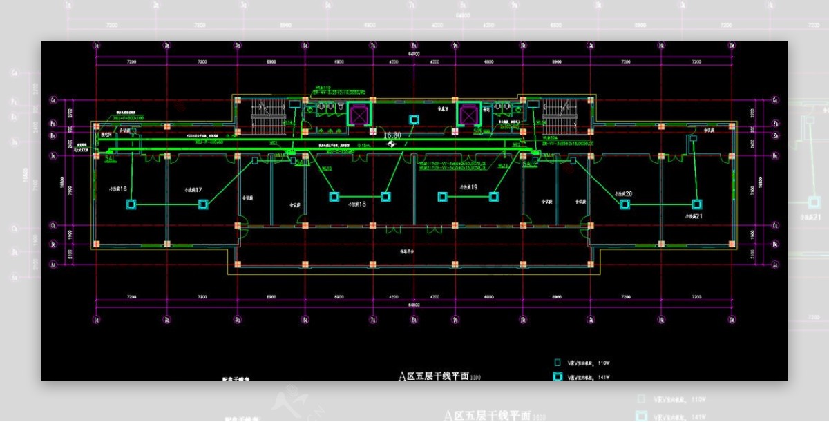 A区五层干线平面图片