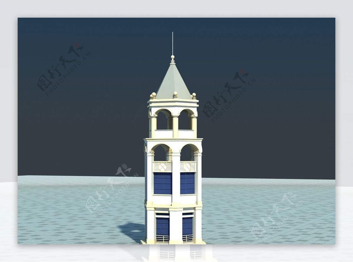钟楼模型图片
