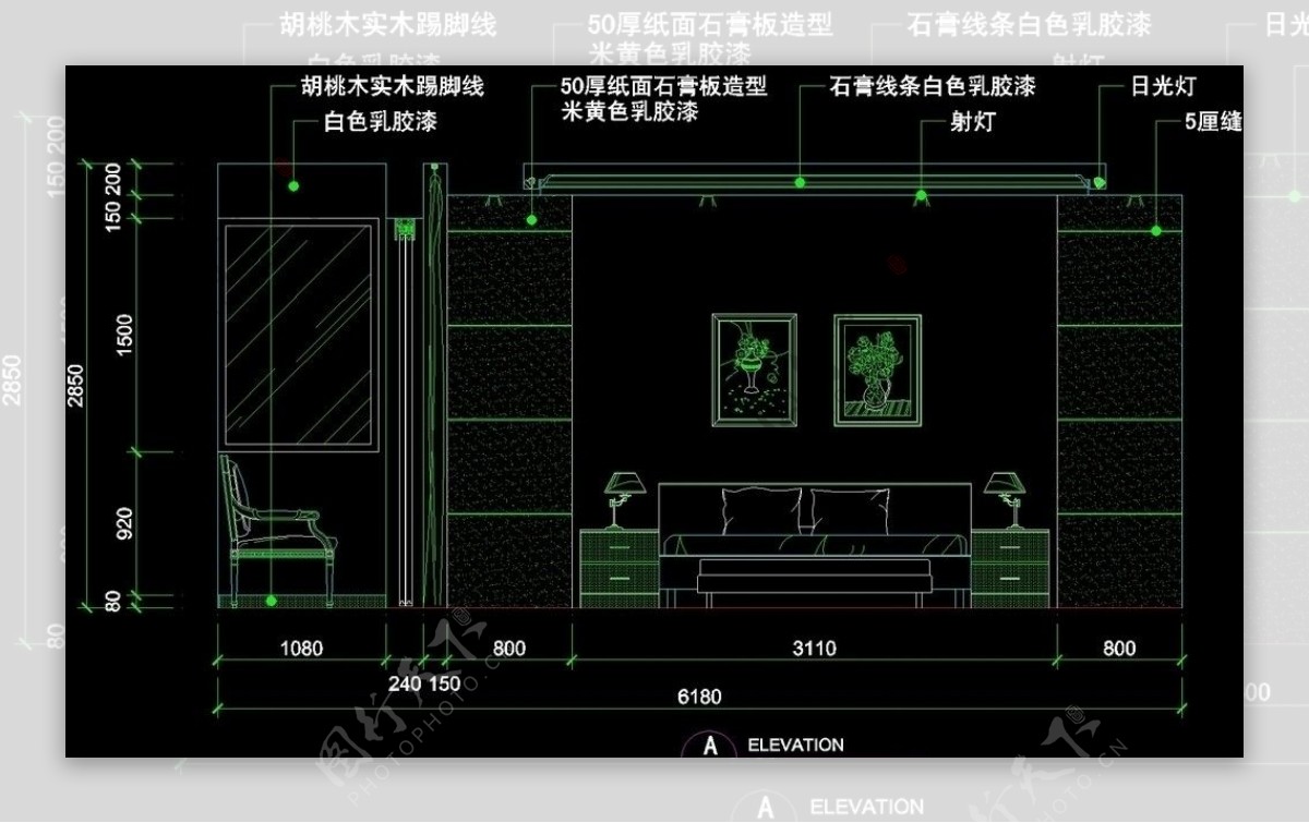 CAD别墅设计素材图片