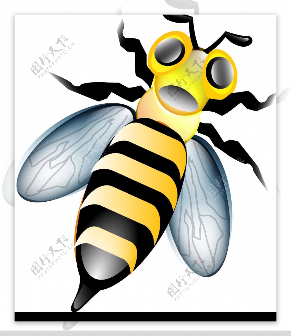 AI手绘蜜蜂图片
