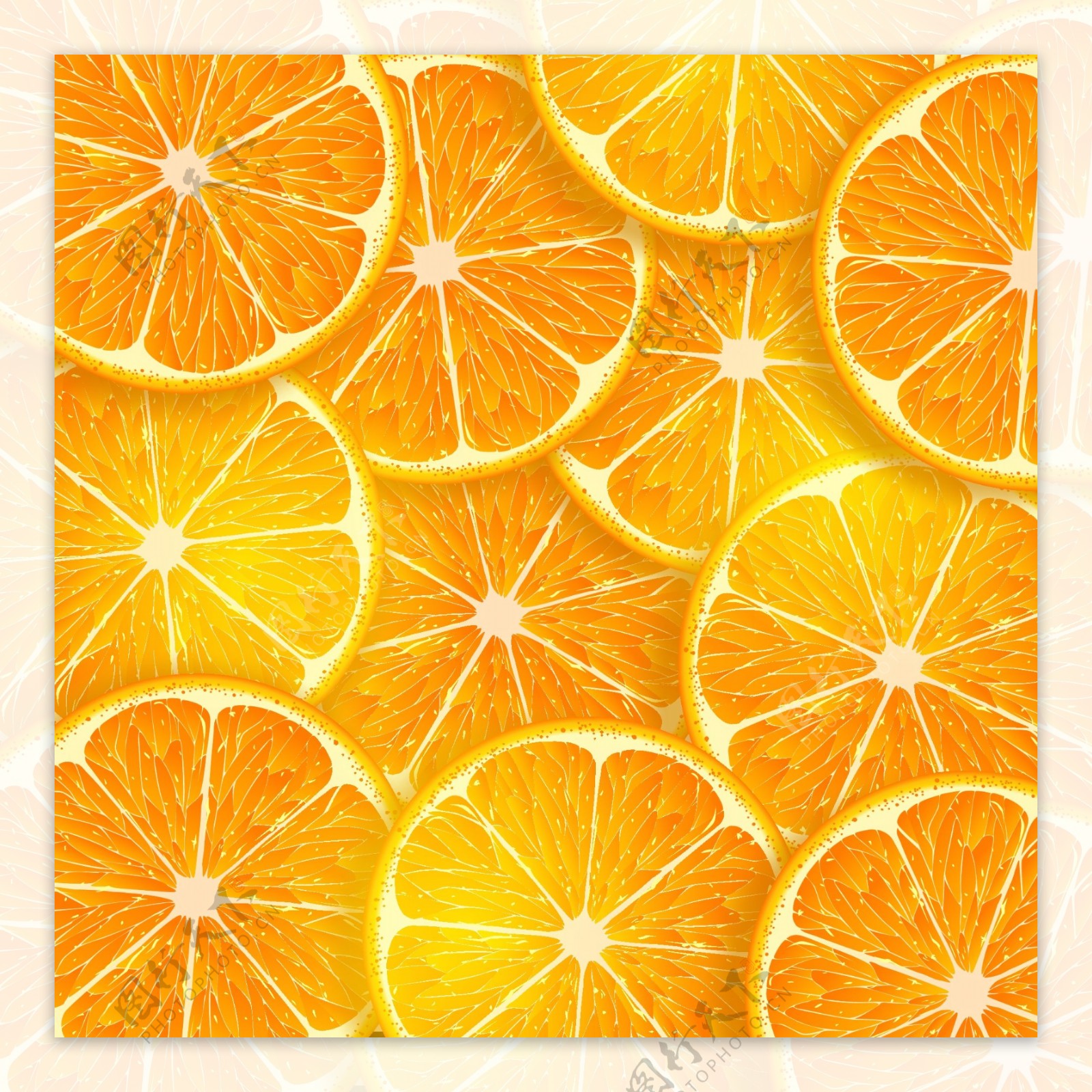 矢量切片橙子图片