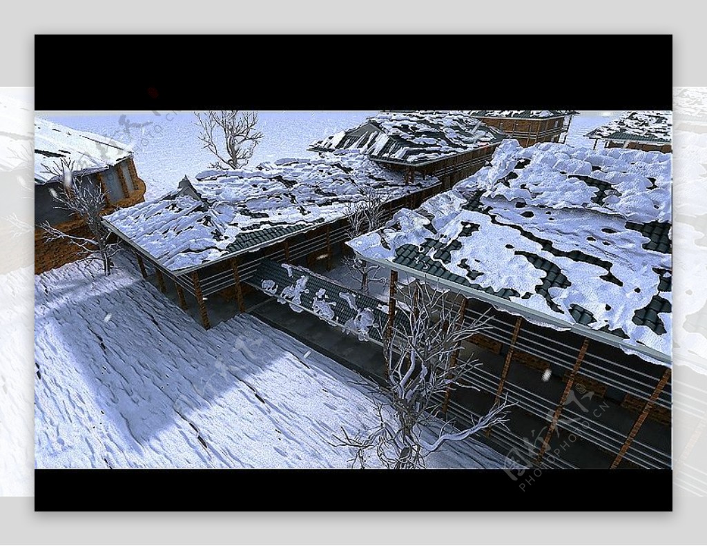 建筑模型案例设计雪景图片