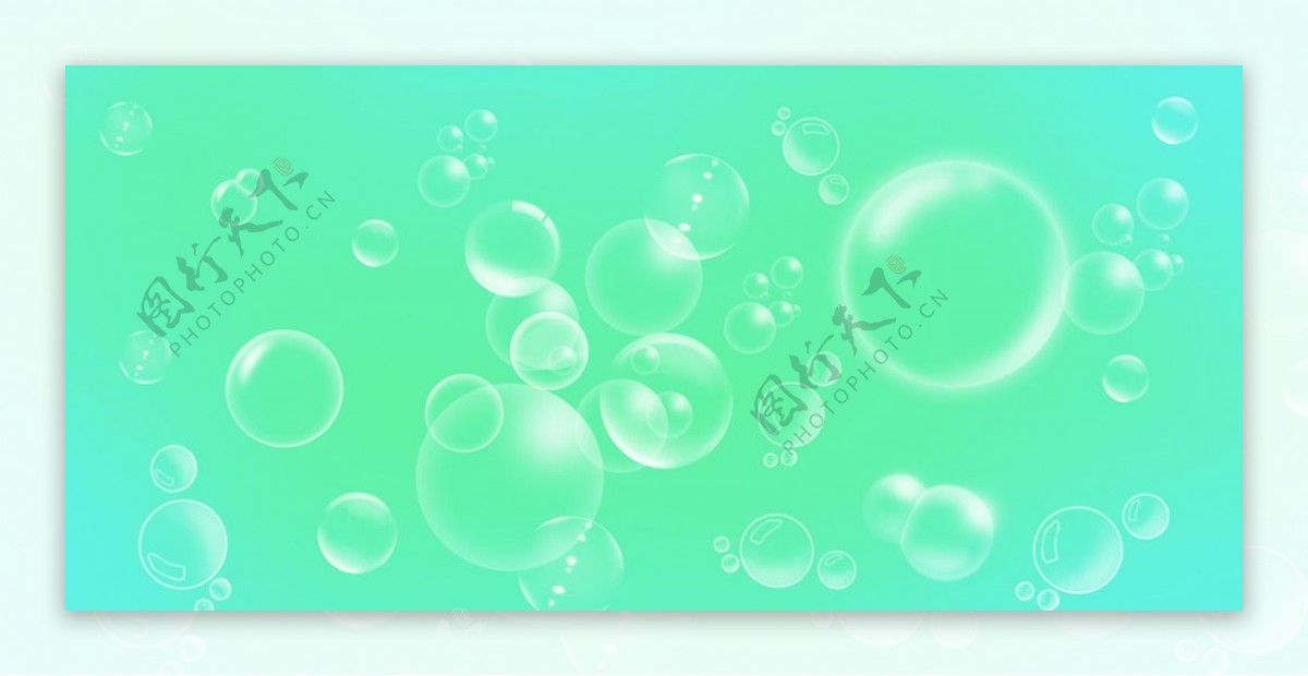 绿色泡泡背景图片