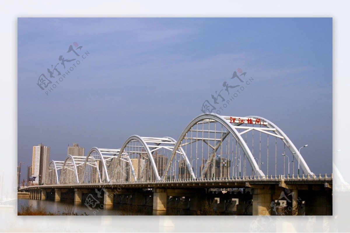 桥梁汉江河图片