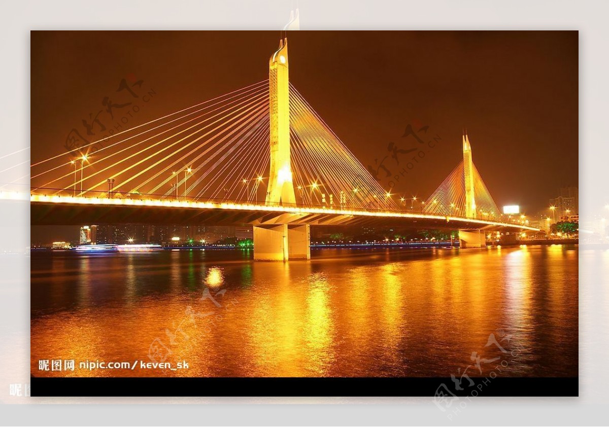 海印桥夜景图片