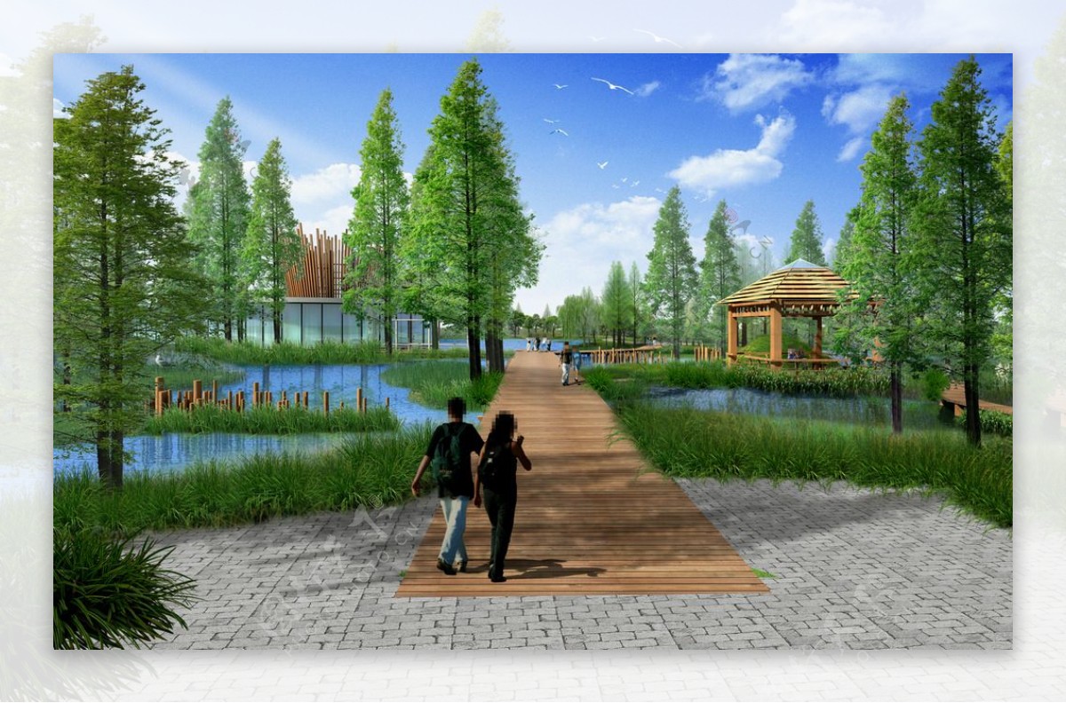 湿地公园景观设计图片