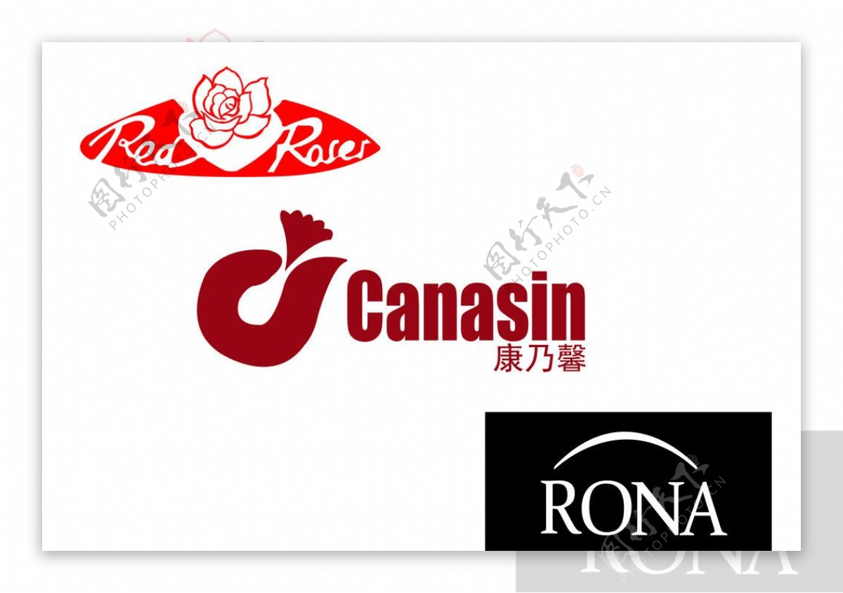 红玫瑰康乃馨罗娜企业logo图片