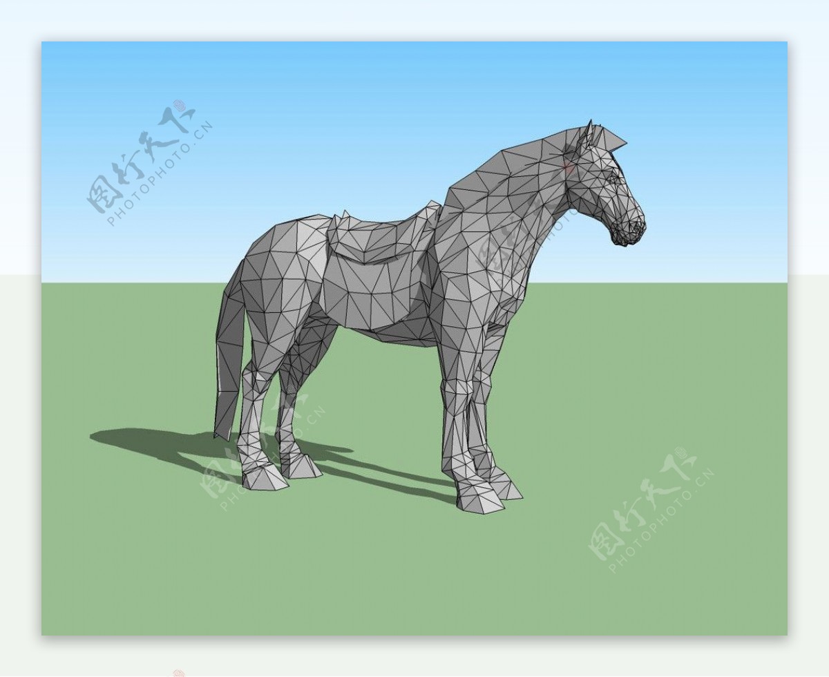 战马3D模型图片