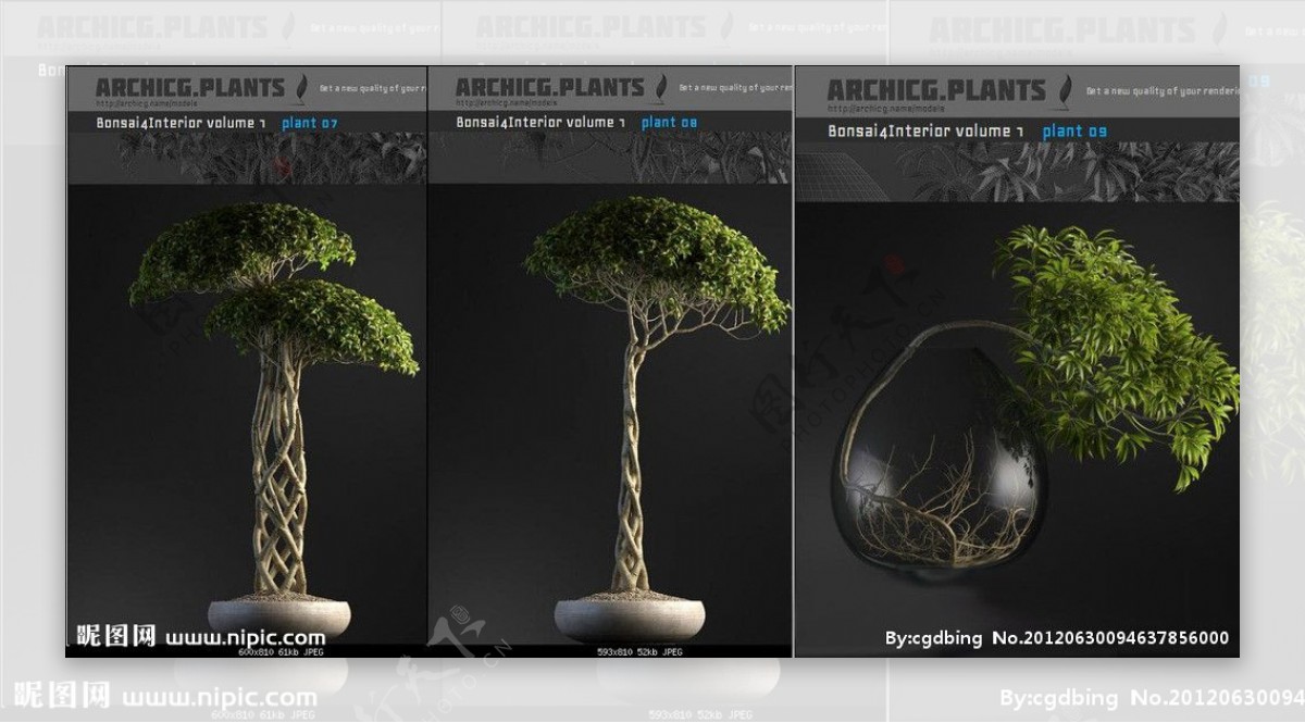 盆栽max模型图片