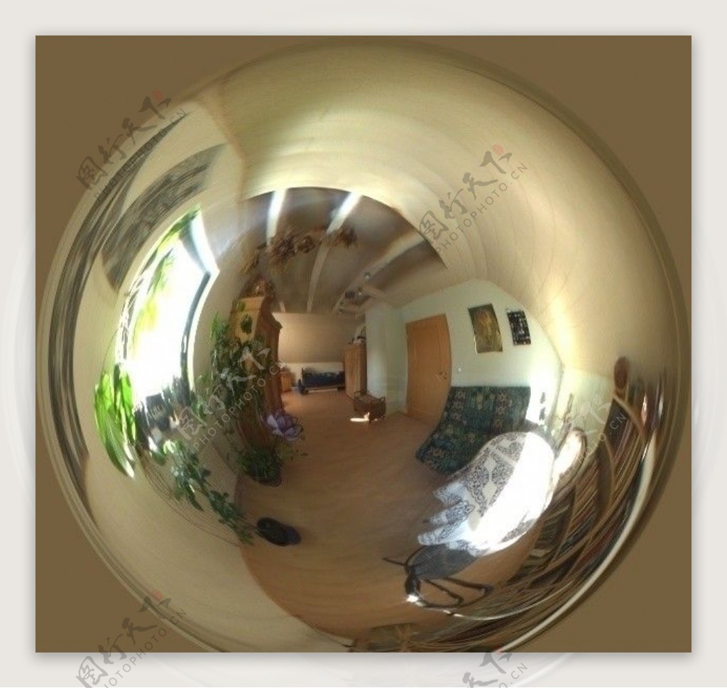 HDR客房反射球图片