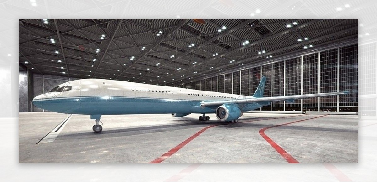 客运飞机模型图片