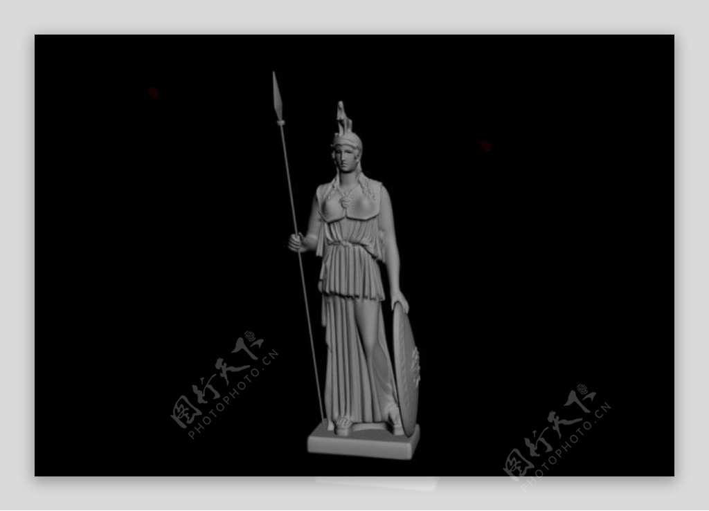 雅典娜Athena雕像max9图片