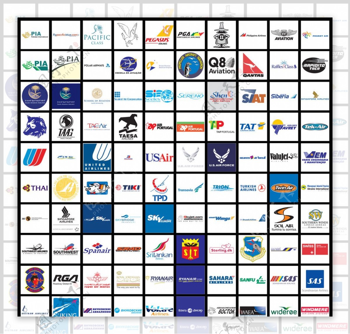 全球航空业标志图片
