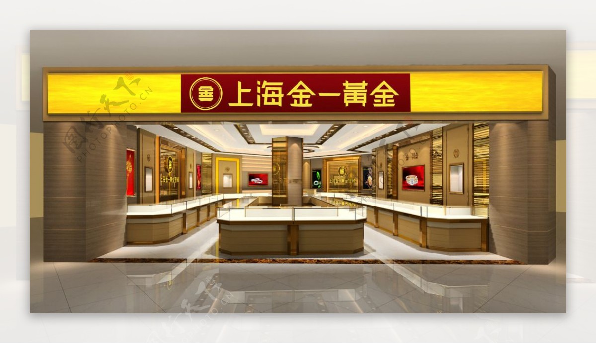 金银首饰展柜图片